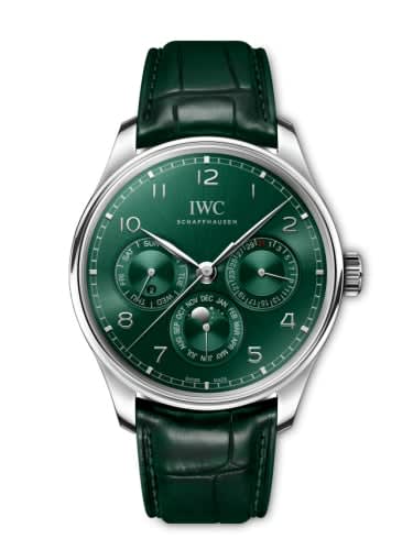 IWC Schaffhausen Portugieser Perpetual Calendar 42 Stainless Steel / Green
