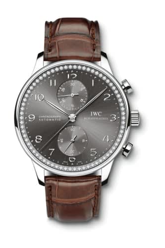 IWC Schaffhausen Portuguese Chrono-Automatic White Gold / 80 Diamond