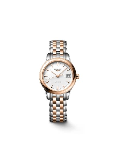 Longines Flagship 26 Automatic Stainless Steel - Red Gold / White / Bracelet