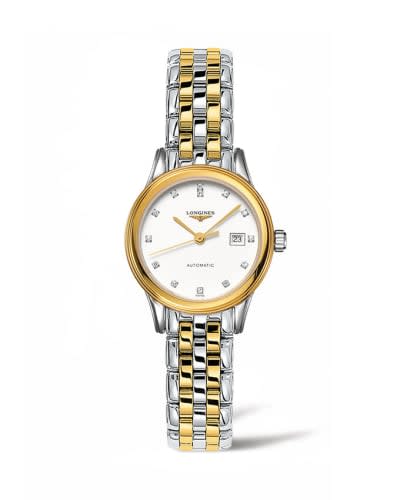 Longines Flagship 30 Stainless Steel - Yellow Gold / White - Diamond / Bracelet