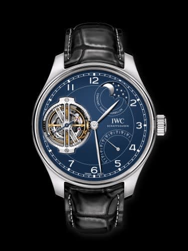 IWC Schaffhausen Portugieser Constant-Force Tourbillon Edition “150 Years” Platinum / Blue