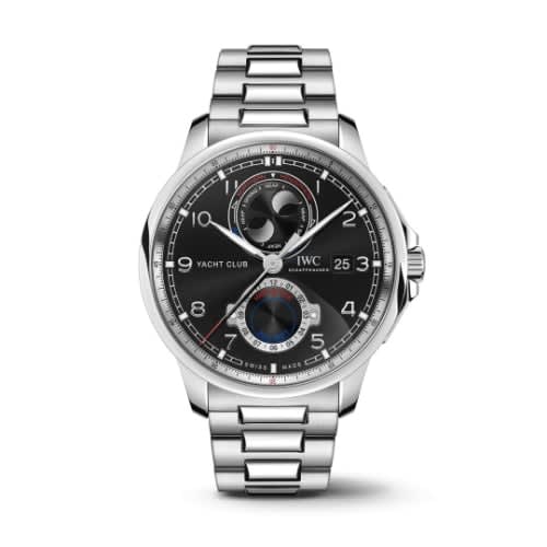 IWC Schaffhausen Portugieser Yacht Club Moon &amp; Tide Stainless Steel / Black / Bracelet