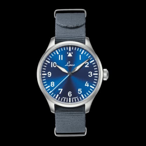 Laco Pilot Watch Original Augsburg Blaue Stunde Stainless Steel / Blue