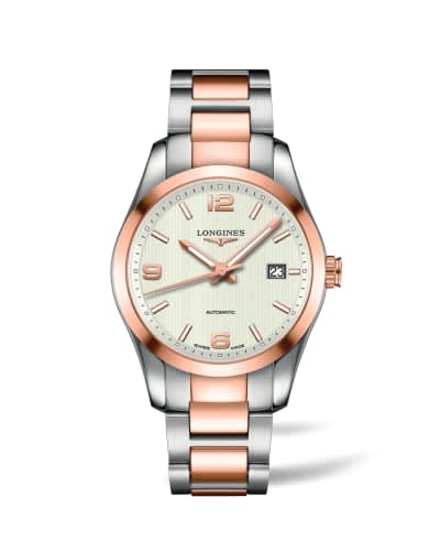 Longines Conquest Classic Automatic 40 Stainless Steel / Red Gold / Silver
