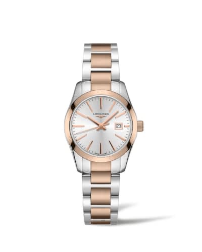 Longines Conquest Classic Quartz 29.5 Stainless Steel / Red Gold PVD / Silver