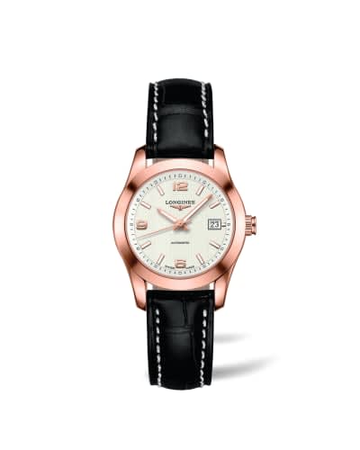 Longines Conquest Classic Automatic 29.5 Red Gold / White