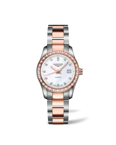 Longines Conquest Classic Automatic 29.5 Stainless Steel / Red Gold / Diamond / MOP / Bracelet