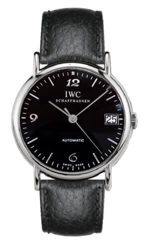 IWC Schaffhausen Portofino Automatic Stainless Steel / Black - Breguet / Strap