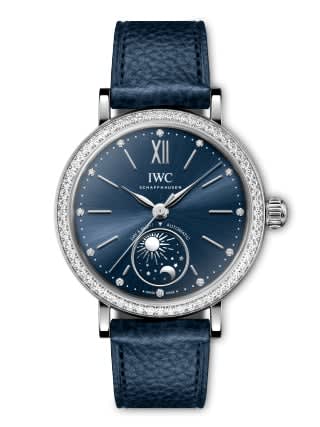 IWC Schaffhausen Portofino Day &amp; Night 34 Stainless Steel - Diamond / Blue