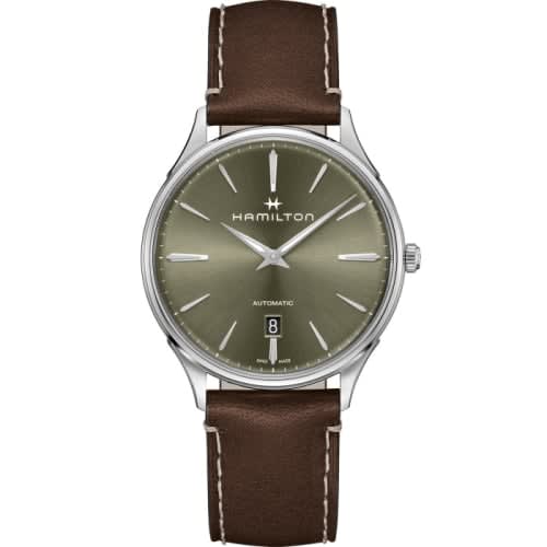 Hamilton Jazzmaster Thinline Auto 40 Stainless Steel / Green