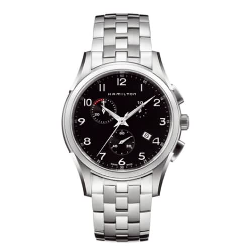 Hamilton Jazzmaster Thinline Chrono Quartz Stainless Steel / Black / Bracelet