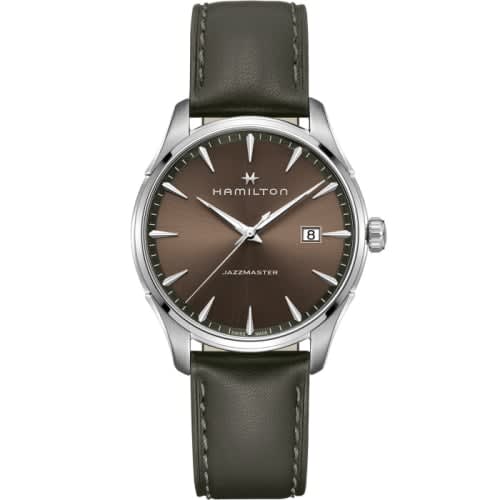 Hamilton Jazzmaster Quartz 40 Stainless Steel / Brown