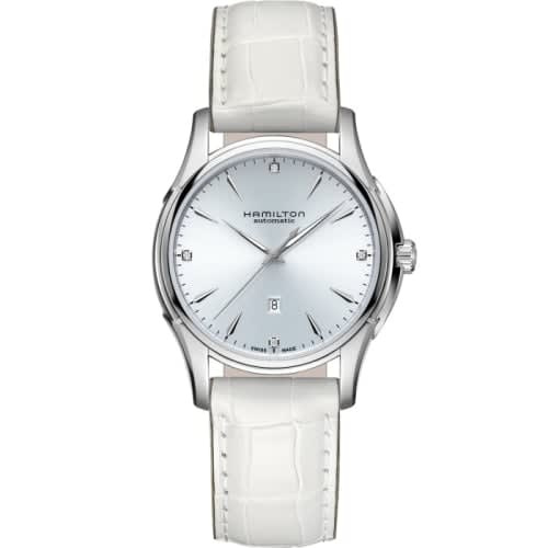 Hamilton Jazzmaster Lady Auto 34 Stainless Steel / Blue - Diamond