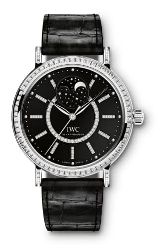 IWC Schaffhausen Portofino Automatic Moon Phase 37 White Gold / Diamond / Black