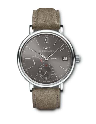 IWC Schaffhausen Portofino Hand-Wound Eight Days Stainless Steel / Ardoise