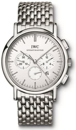 IWC Schaffhausen Portofino Chronograph MecaQuartz Stainless Steel / Silver / Bracelet