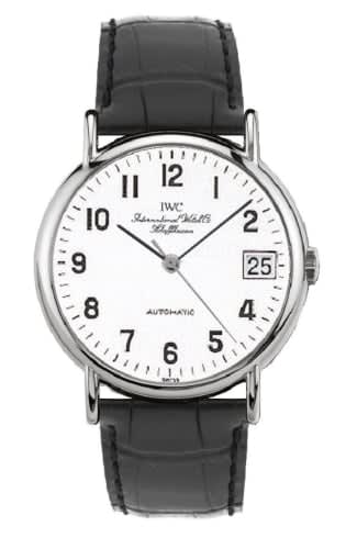 IWC Schaffhausen Portofino Automatic Stainless Steel / White - Railroad / Strap