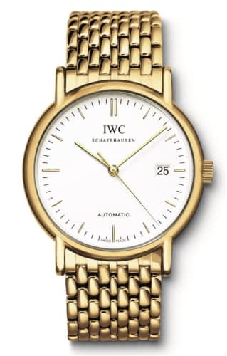 IWC Schaffhausen Portofino Automatic / Yellow Gold / White / Bracelet
