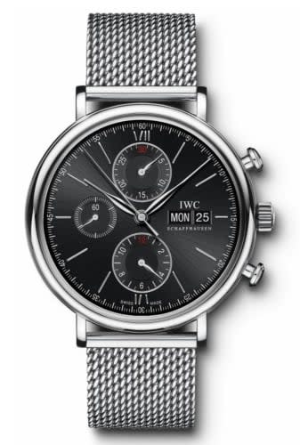 IWC Schaffhausen Portofino Chronograph Stainless Steel / Black / Mesh