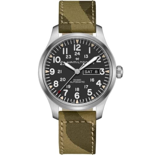 Hamilton Khaki Field Day Date Auto Stainless Steel / Black