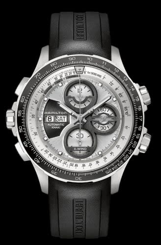 Hamilton Khaki Aviation X-Wind Automatic Silver / Rubber