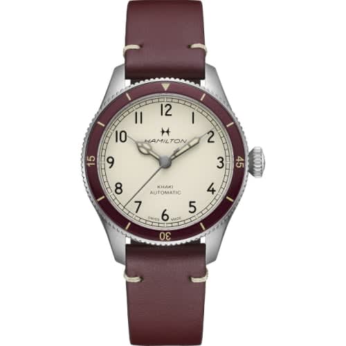 Hamilton Khaki Pilot Pioneer 38 Stainless Steel / White