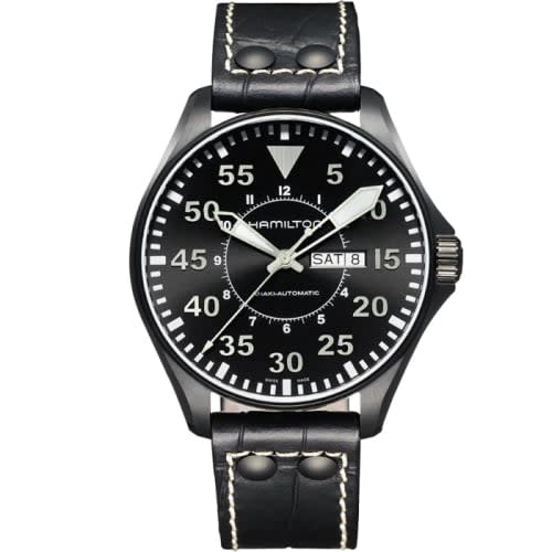 Hamilton Khaki Aviation Pilot Day Date Auto Black
