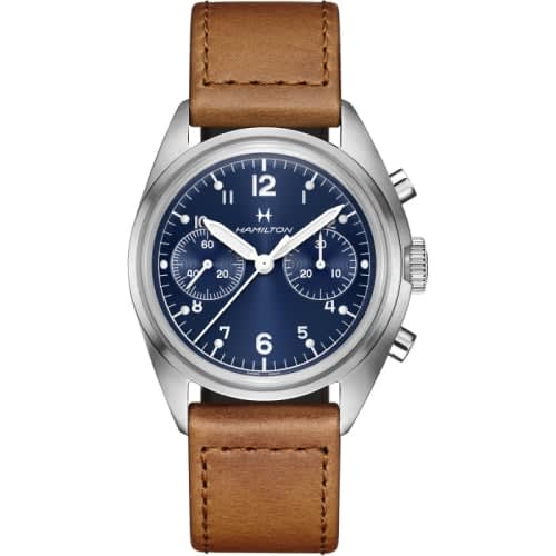 Hamilton Khaki Aviation Pilot Pioneer Mechanical Chronograph Stainless Steel / Blue