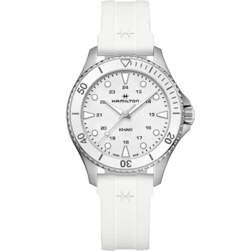 Hamilton Khaki Navy Scuba Quartz 37 Stainless Steel / White / Rubber