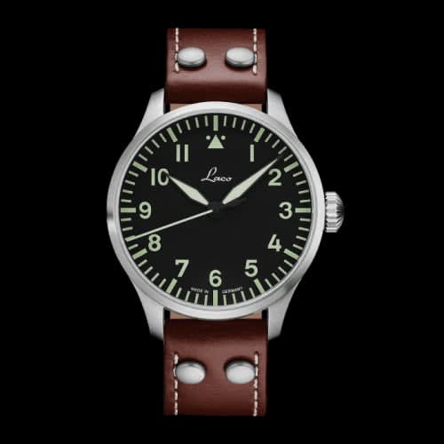 Laco Pilot Watch Basic Augsburg Stainless Steel / Black