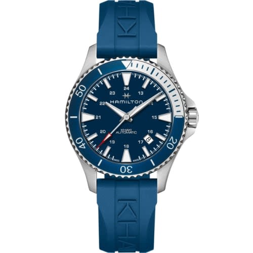 Hamilton Khaki Navy Scuba Auto Stainless Steel / Blue / Rubber
