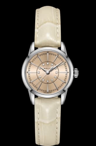 Hamilton Railroad Lady 28 Quartz Stainless Steel / Champagne