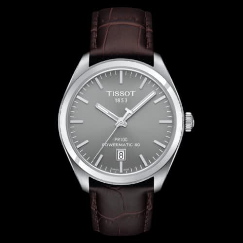 Tissot PR 100 Powermatic 80 39 Stainless Steel / Grey / Strap