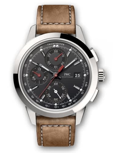 IWC Schaffhausen Ingenieur Chronograph Custom Stainless Steel / Black-Red / Calf