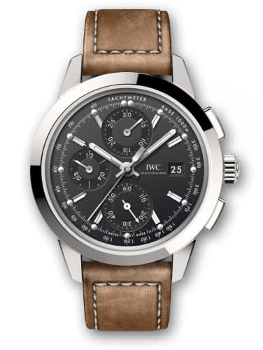 IWC Schaffhausen Ingenieur Chronograph Custom Stainless Steel / Black-Rhodium / Calf