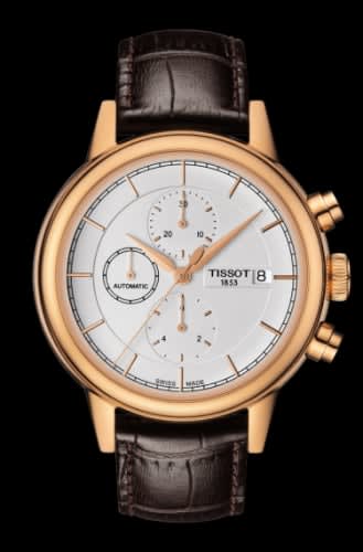 Tissot Carson Automatic Chronograph 42.3 Rose Gold PVD / Silver / Strap