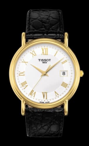 Tissot Carson Quartz 33.7 Yellow Gold / Silver / Strap