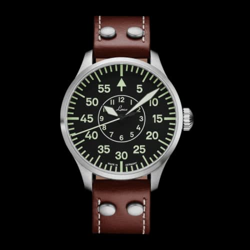 Laco Pilot Watch Basic Aachen Stainless Steel / Black