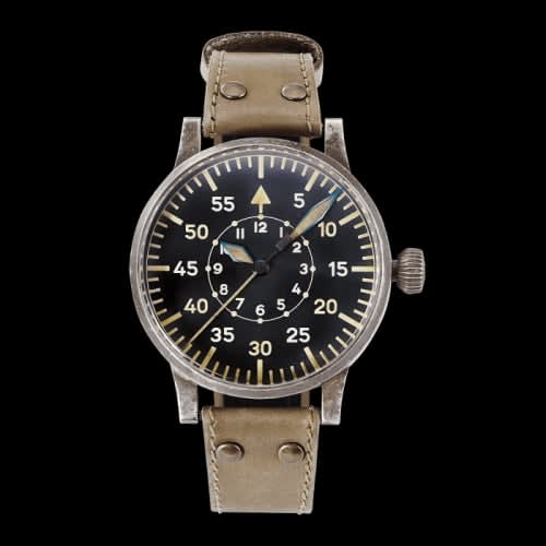 Laco Pilot Watch Original Replika 55 Erbstück Stainless Steel / Black