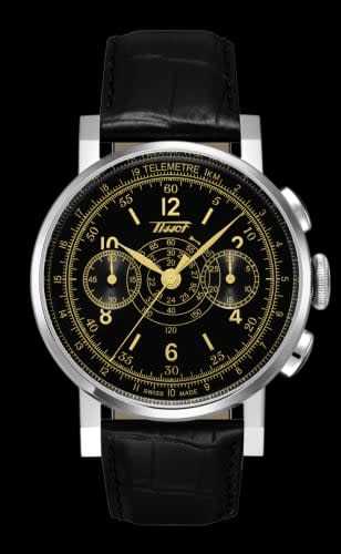 Tissot Heritage Chronograph Stainless Steel / Black / Strap