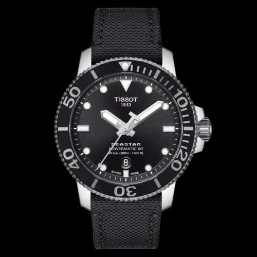 Tissot Seastar 1000 Powermatic 80 43 Stainless Steel / Black / Fabric
