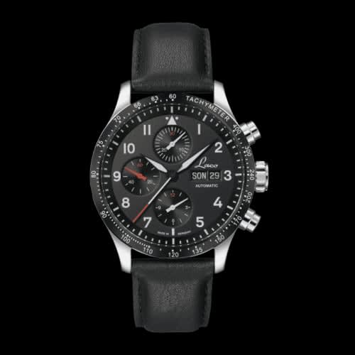 Laco Chronographs Hockenheim / Stainless Steel / Black