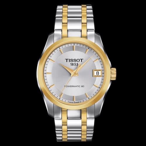 Tissot Couturier Powermatic 80 32 Stainless Steel / Yellow Gold PVD / Silver / Bracelet