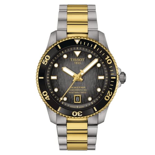 Tissot Seastar 1000 Powermatic 80 40 Stainless Steel - Yellow Gold / Grey / Bracelet