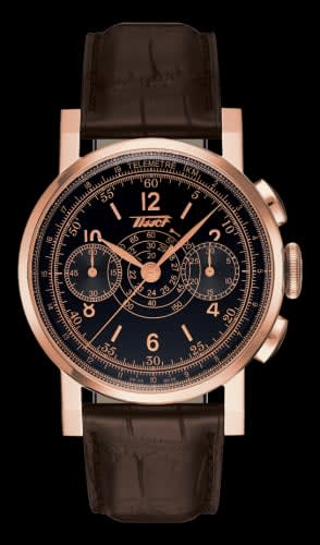 Tissot Heritage Chronograph Pink Gold / Black / Strap