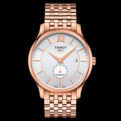 Tissot Tradition Automatic Small Second Rose Gold PVD / Silver / Bracelet