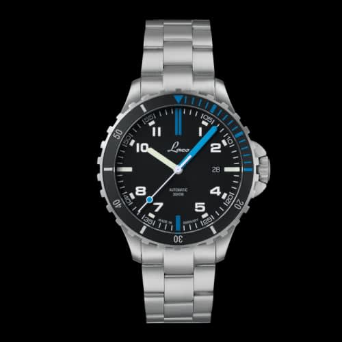 Laco Squad Watch Atlantik MB / Stainless steel / Black