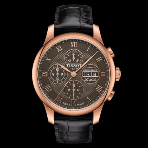 Tissot Le Locle 42.3 Valjoux Chronograph Rose Gold PVD / Bronze