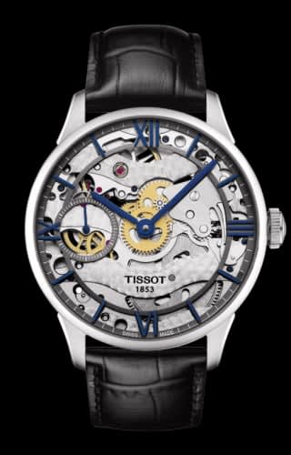 Tissot Chemin des Tourelles 42 Stainless Steel / Skeleton / Strap
