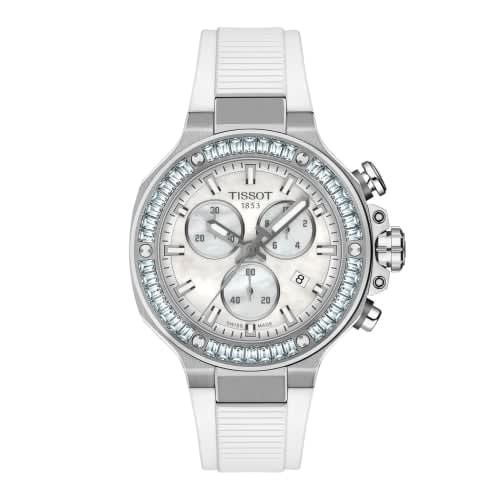 Tissot T-Race Chronograph 38 Stainless Steel - Ceramic Baguettes / MOP